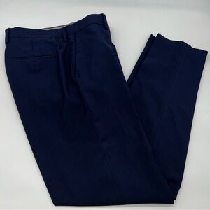 Haggar Men's Dark Blue Slim Fit Premium Stress Dress Pants-Size 32 X 32